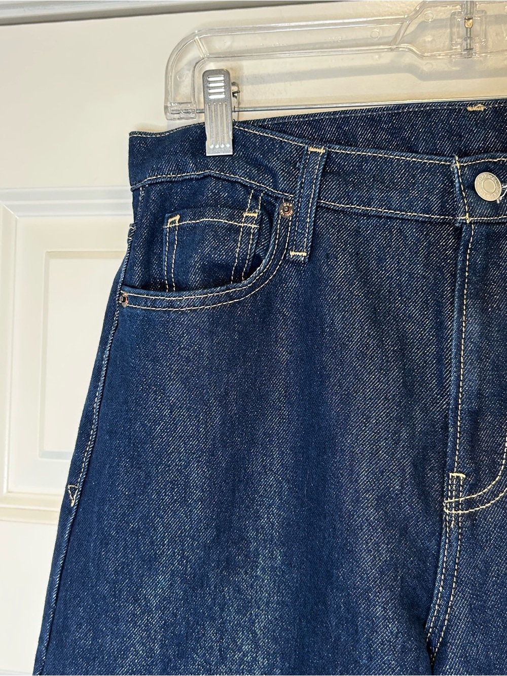 GAP Dark Indigo Baggy Mid Rise Wide-Leg Jeans Size 27 / 4T NWT $99 - Picture 2 of 11